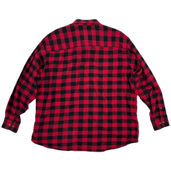 Vtg Woolrich Buffalo Plaid Check Black Red Flannel Cotton Button Up Shirt Sz XL - Picture 3 of 4